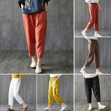 Laden Sie das Bild in den Galerie-Viewer, Lässige Freizeithose aus Baumwollleinen