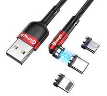 Laden Sie das Bild in den Galerie-Viewer, 540 Grad drehbares 3 in 1 magnetisches Datenkabel