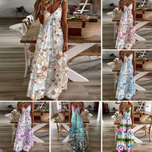 Laden Sie das Bild in den Galerie-Viewer, Damen Langes Sommer-Strandkleid