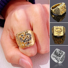 Laden Sie das Bild in den Galerie-Viewer, Gravierter Doppeladler-Ring