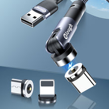 Laden Sie das Bild in den Galerie-Viewer, 540 Grad drehbares 3 in 1 magnetisches Datenkabel