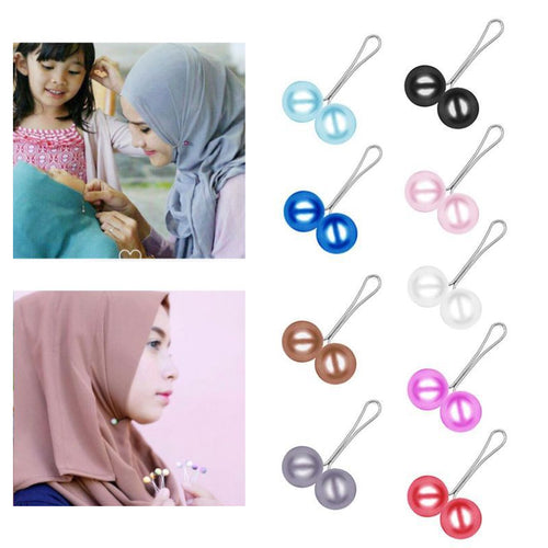 Damen U-förmiger Perlen Schal Clip