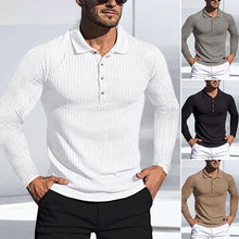 Laden Sie das Bild in den Galerie-Viewer, Langärmliger Elastischer Polopullover