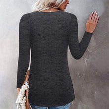Laden Sie das Bild in den Galerie-Viewer, Langärmliges Lockeres T-Shirt mit Leopardenmuster