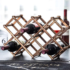 Klappbares Weinregal aus Holz