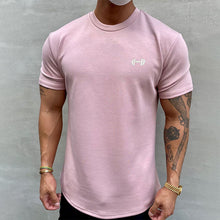 Laden Sie das Bild in den Galerie-Viewer, Elastisches Sport-T-Shirt aus reiner Baumwolle