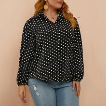 Laden Sie das Bild in den Galerie-Viewer, Gepunktete Bluse mit Ballonärmeln