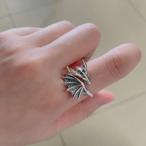 Kleiner Drache verstellbarer Ring