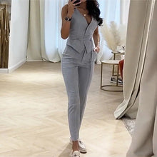 Laden Sie das Bild in den Galerie-Viewer, Temperament schmale Taille sexy Weste Bleistifthose zweiteiliges Set