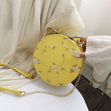 Laden Sie das Bild in den Galerie-Viewer, Runde Handtaschen aus PU-Leder mit weicher Spitze