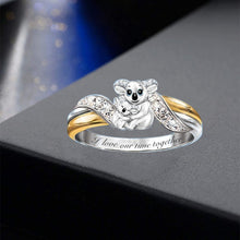 Laden Sie das Bild in den Galerie-Viewer, Eltern-Kind-Bär zweifarbiger Ring