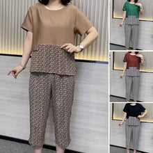 Laden Sie das Bild in den Galerie-Viewer, Stilvolles Lässiges 2-teiliges Set in Übergröße