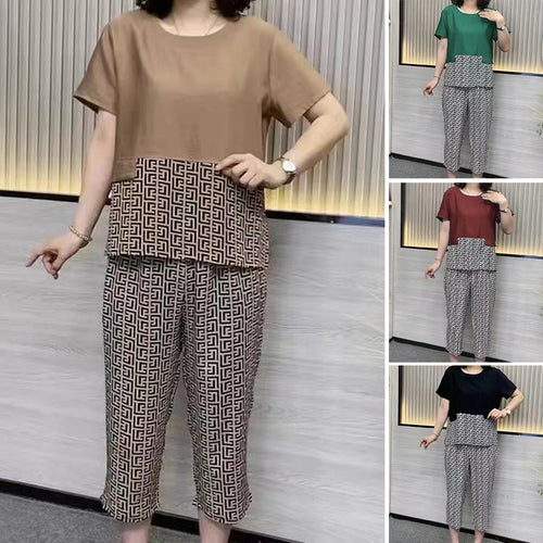 Stilvolles Lässiges 2-teiliges Set in Übergröße