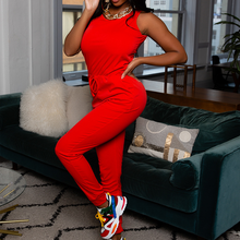 Laden Sie das Bild in den Galerie-Viewer, Einfarbiger ärmelloser sportlicher Overall