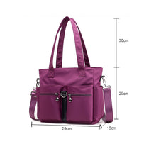 Laden Sie das Bild in den Galerie-Viewer, Damen wasserdichte Reisetasche aus Nylongewebe mit großer Kapazität