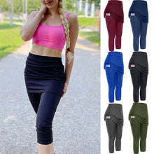 Laden Sie das Bild in den Galerie-Viewer, Einfarbige Lässige Yogahose mit Seitentaschen