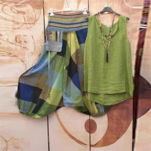 Laden Sie das Bild in den Galerie-Viewer, Lässige ärmellose Damenbekleidung im ethnischen Stil