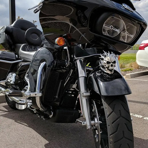 Leuchtendes Schädelkopf Motorradzubehör