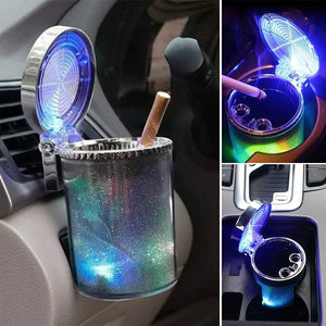 Bunter LED Autoaschenbecher