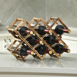 Klappbares Weinregal aus Holz