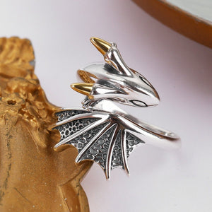 Kleiner Drache verstellbarer Ring