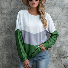 Laden Sie das Bild in den Galerie-Viewer, Dreifarbiges langärmliges T-Shirt