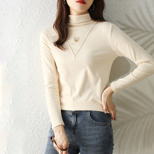 Laden Sie das Bild in den Galerie-Viewer, Lässige Langarm-Rollkragenpullover für Damen
