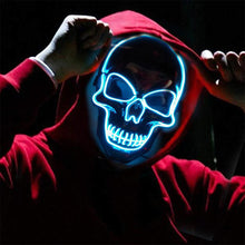 Laden Sie das Bild in den Galerie-Viewer, LED leuchtende Totenkopfmaske