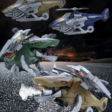 Laden Sie das Bild in den Galerie-Viewer, LED Verwandelndes Dinosaurier-Helikopterspielzeug