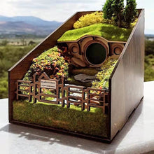 Laden Sie das Bild in den Galerie-Viewer, Bücherregal Miniaturlandschaft Dekoration aus Holz