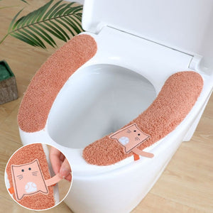 Waschbare Toilettensitzauflage aus Plüsch