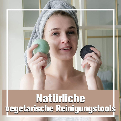 3 Stück Konjak-Gesichtswaschschwamm