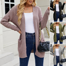 Laden Sie das Bild in den Galerie-Viewer, Mittellanger Einfarbiger Strickpullover