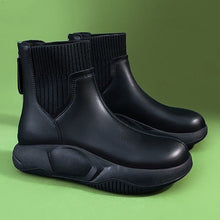 Laden Sie das Bild in den Galerie-Viewer, Gummistiefel Damen Kurzhoch Gummistiefeletten Winterstiefel