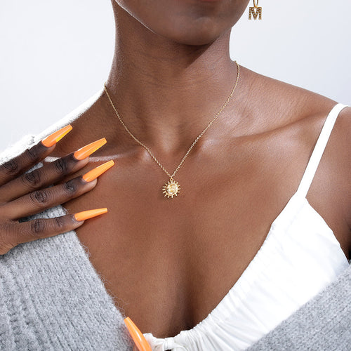 Damen Sonne Halskette