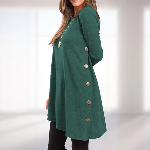 Kleid mit seitlichen Knöpfen