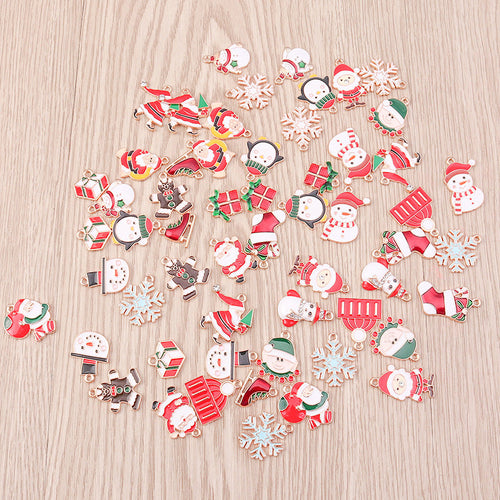 Weihnachten Schneemann und Schneeflocke Anhänger