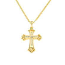 Laden Sie das Bild in den Galerie-Viewer, Exquisite modische Diamant-Kreuz-Halskette