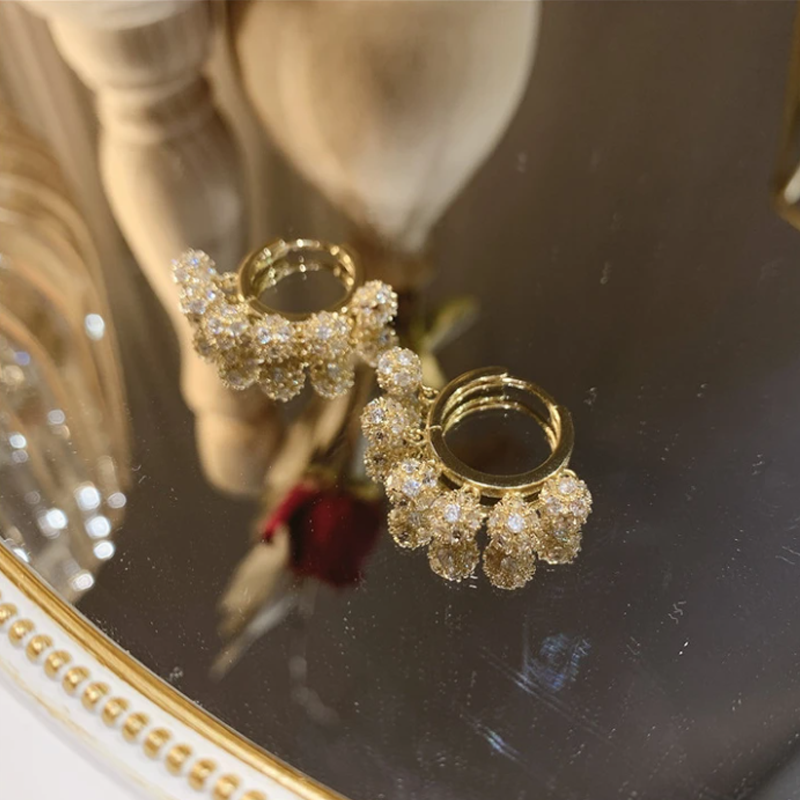 Metallkugel runde Ohrringe