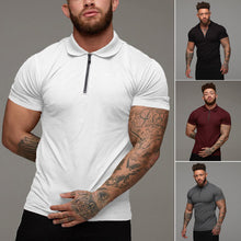 Laden Sie das Bild in den Galerie-Viewer, Poloshirt Mit Reißverschluss Für Herren
