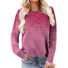 Laden Sie das Bild in den Galerie-Viewer, Sweatshirt mit Tintenpunktdruck und Rundhalsausschnitt