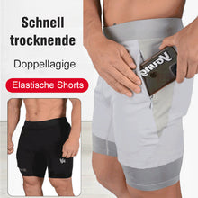 Laden Sie das Bild in den Galerie-Viewer, Schnell trocknende, doppellagige, elastische Shorts