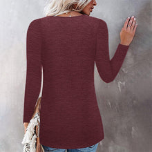 Laden Sie das Bild in den Galerie-Viewer, Langärmliges Lockeres T-Shirt mit Leopardenmuster