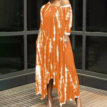 Laden Sie das Bild in den Galerie-Viewer, Unregelmäßiges Kleid mit Batikmuster