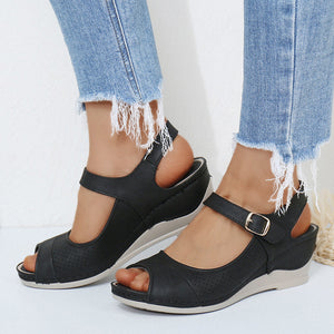 Klassische Lässige Sandalen Mit Fischmaul
