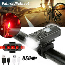 Laden Sie das Bild in den Galerie-Viewer, Wiederaufladbares Fahrradlichtset