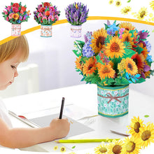 Laden Sie das Bild in den Galerie-Viewer, Papierblumen-Blumenstrauß-Gruß-Karten