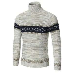 Modischer Einfacher Strickpullover mit Rautenmuster für Herren