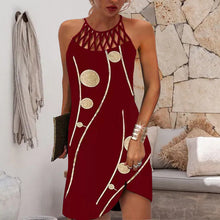 Laden Sie das Bild in den Galerie-Viewer, Sexy Schulterfreies Bedrucktes Partykleid