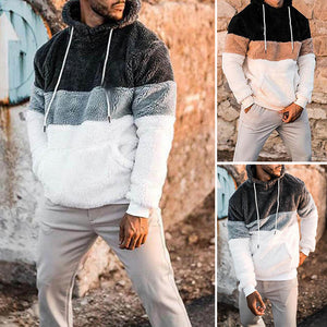 Lässiger Langärmliger Plüschiger Kapuzenpullover